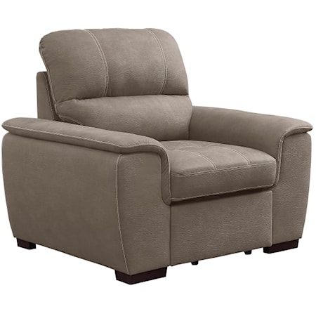 Chair with Pull-out Ottoman