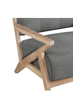 Homelegance Ollen Rustic Upholstered Accent Chair with Button Tufting