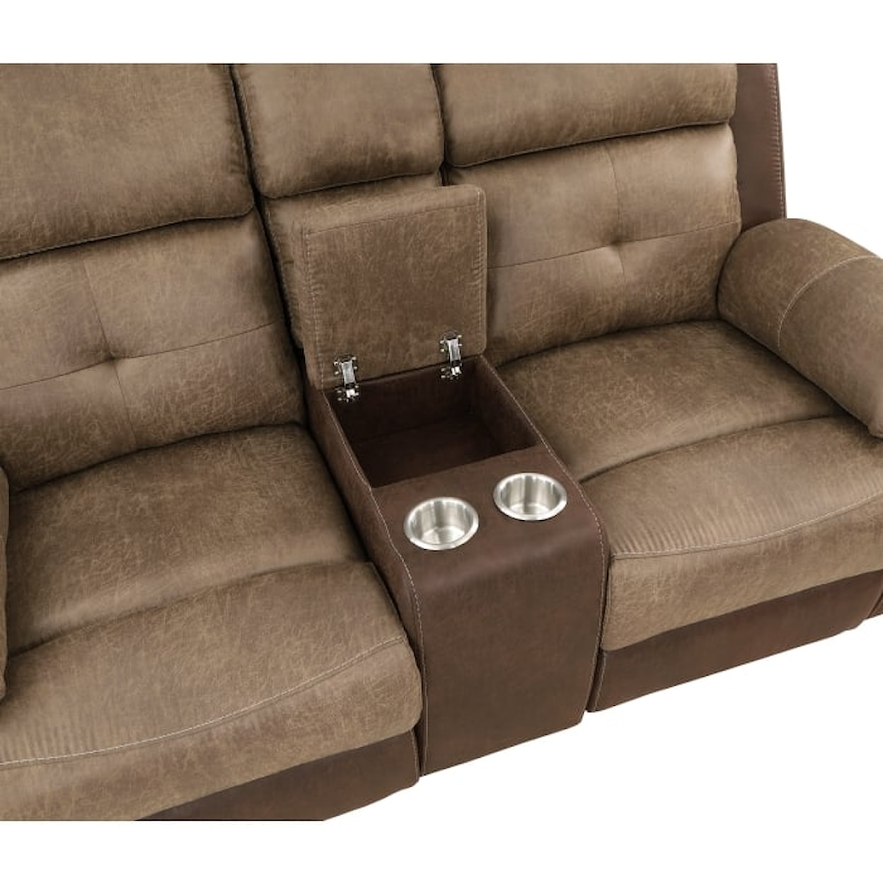 Homelegance Furniture Glendale Reclining Love Seat with Center Console