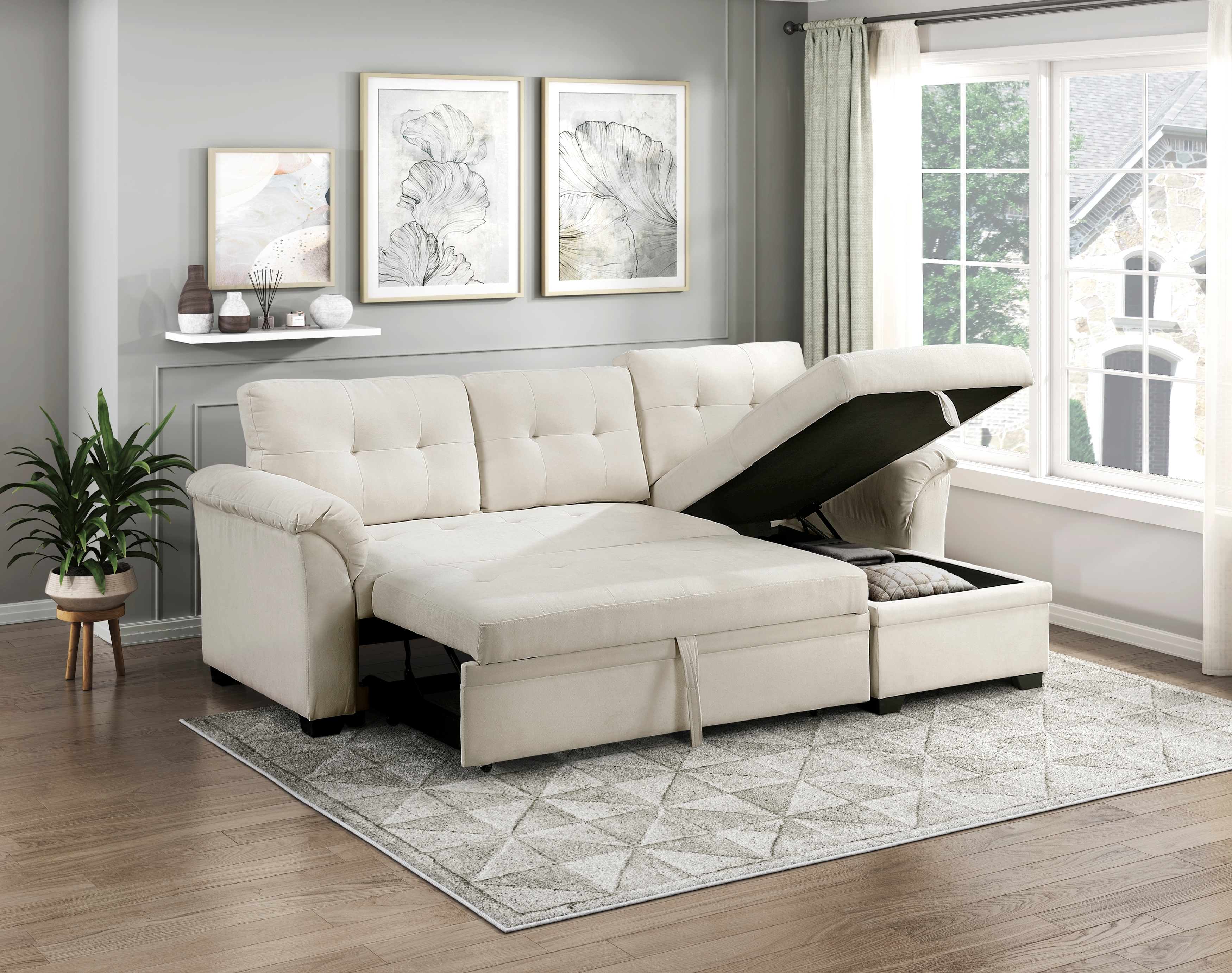 Homelegance Elara 2-Piece Reversible Sectional Sofa