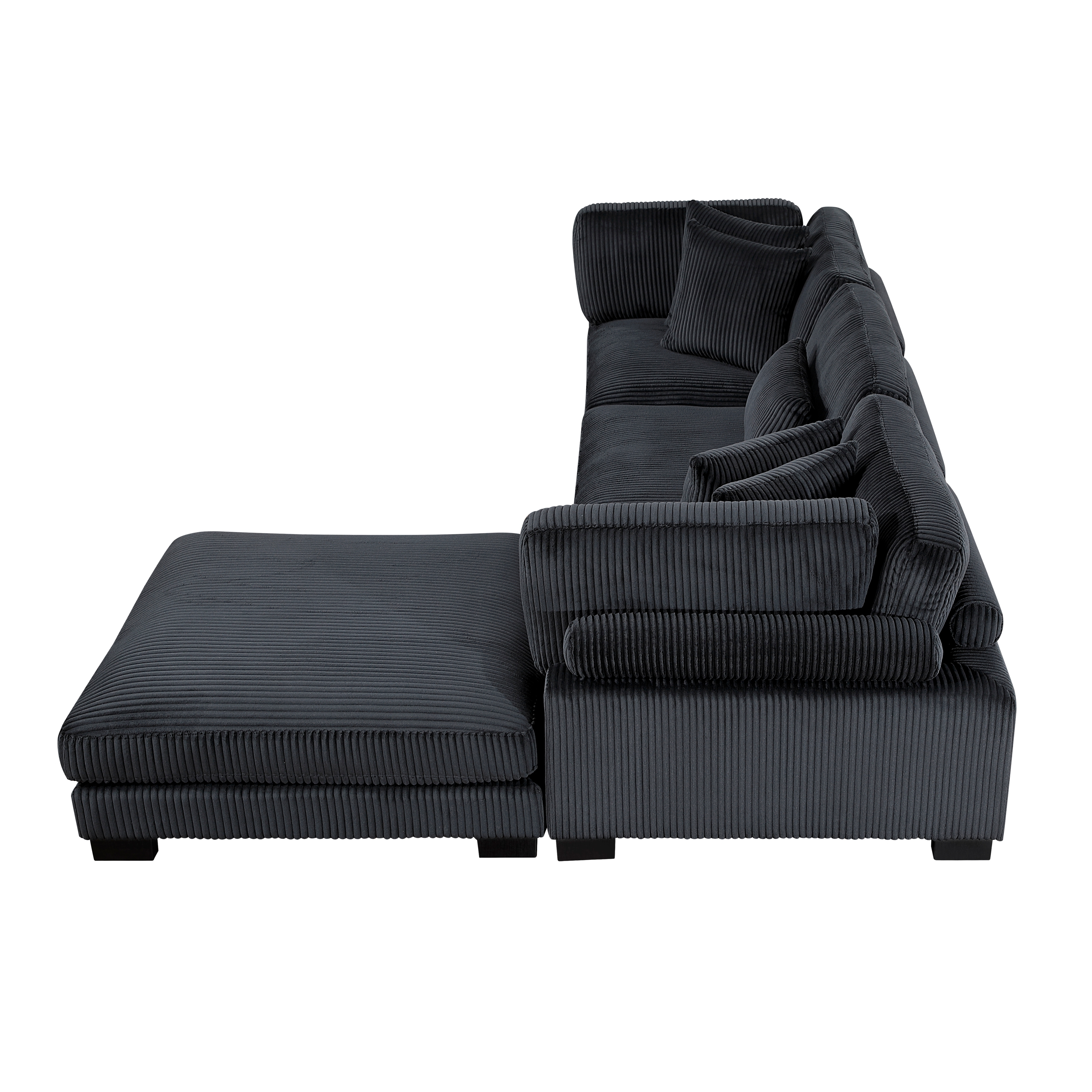 4-Piece Sectional Sofa with Ottoman