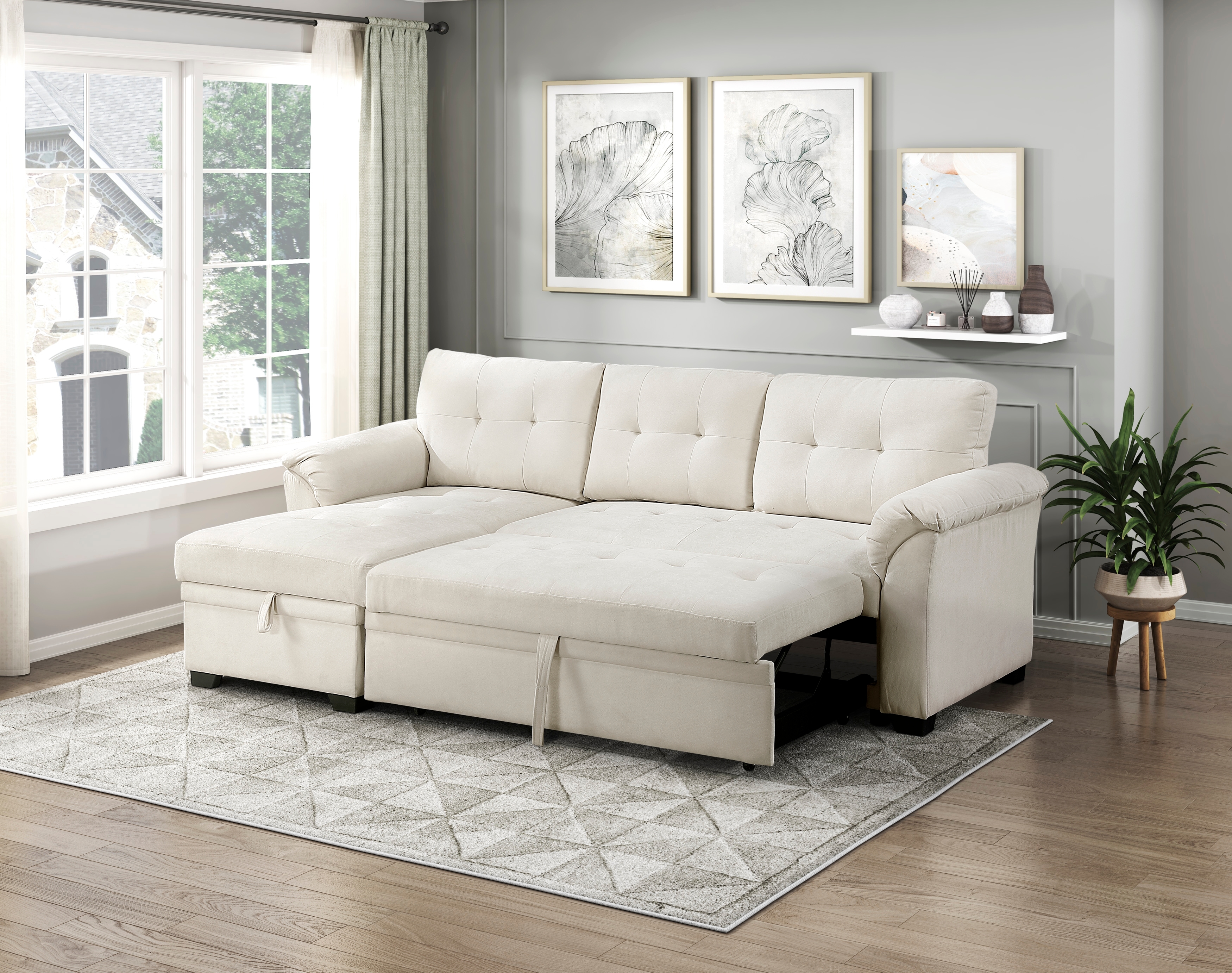 Homelegance Elara 2-Piece Reversible Sectional Sofa