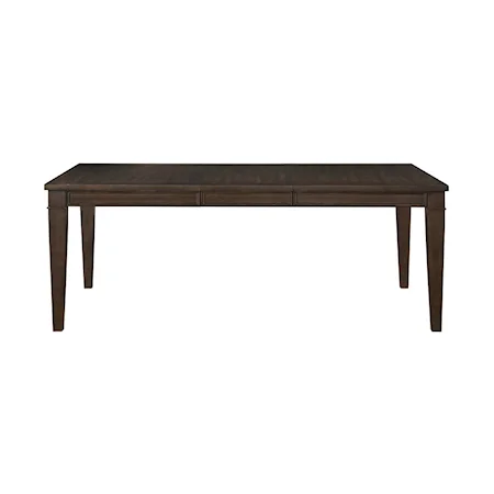Contemporary Rectangular Dining Table with Extension Leaf