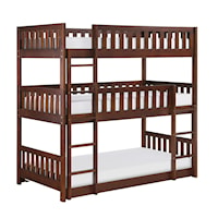 Transitional Twin Triple Bunk Bed
