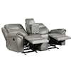 Homelegance Furniture Aram Double Glider Reclining Loveseat