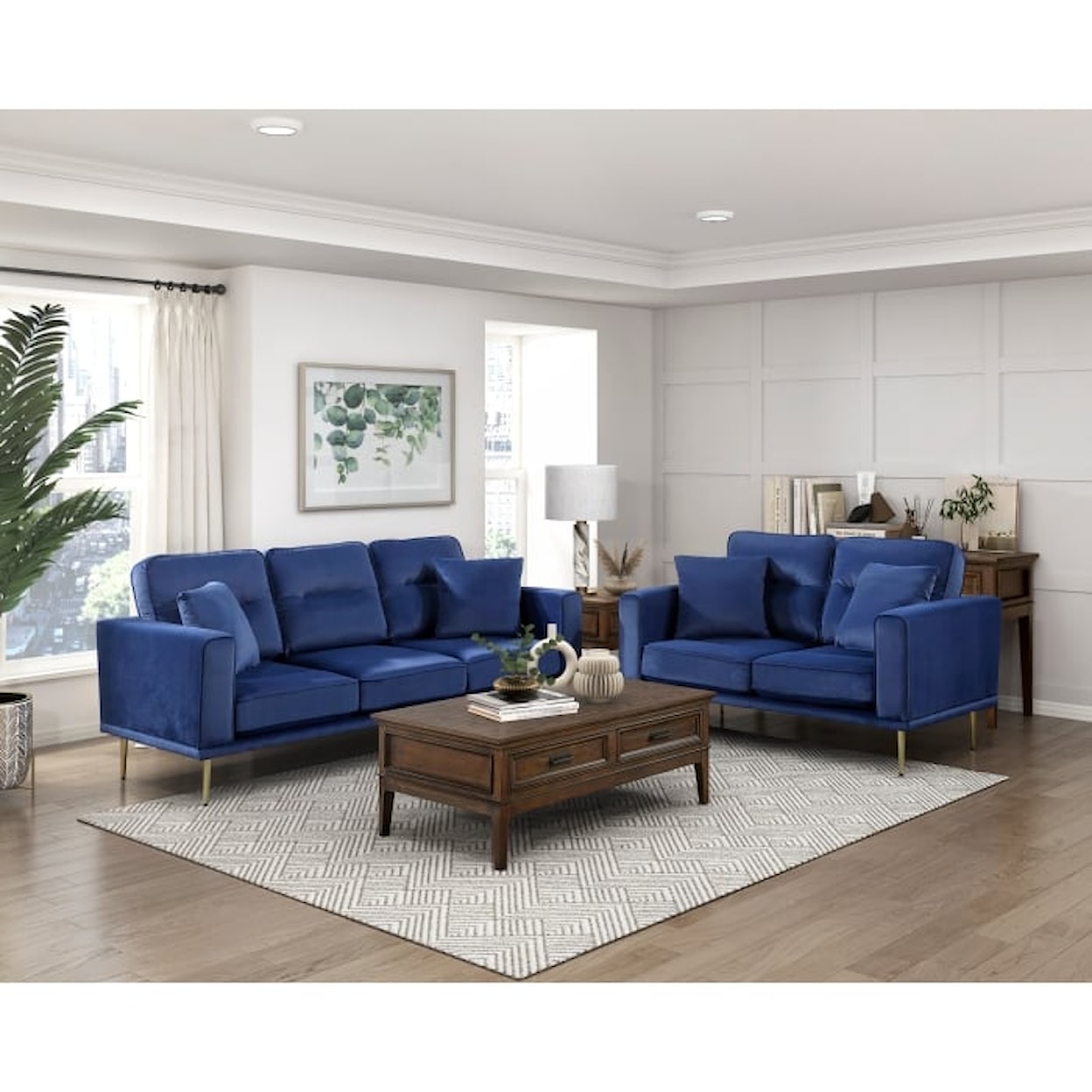 Homelegance Violetta Stationary Loveseat