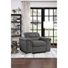 Homelegance Furniture Alfio Chair with Pull-out Ottoman