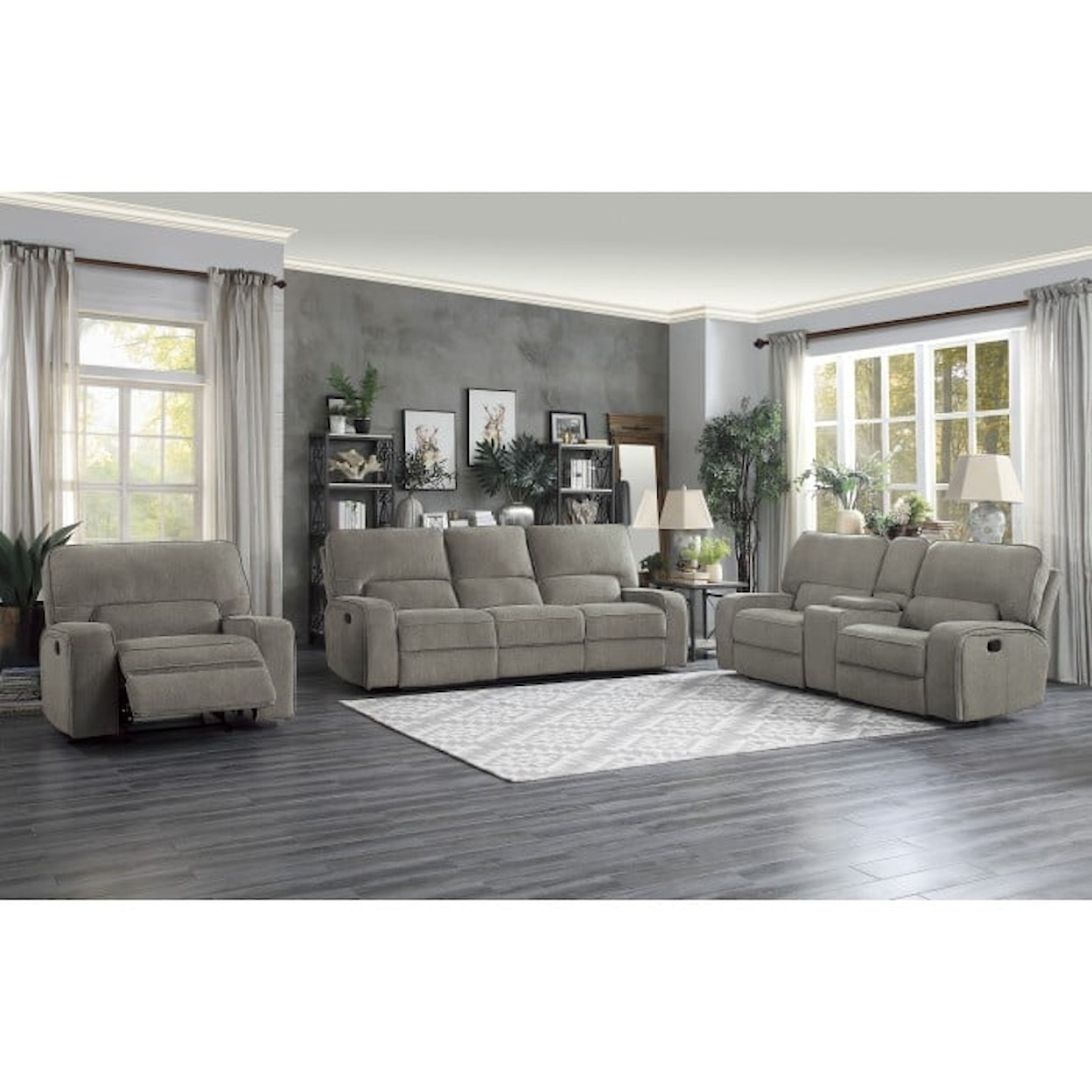 Homelegance Furniture Borneo Double Reclining Sofa