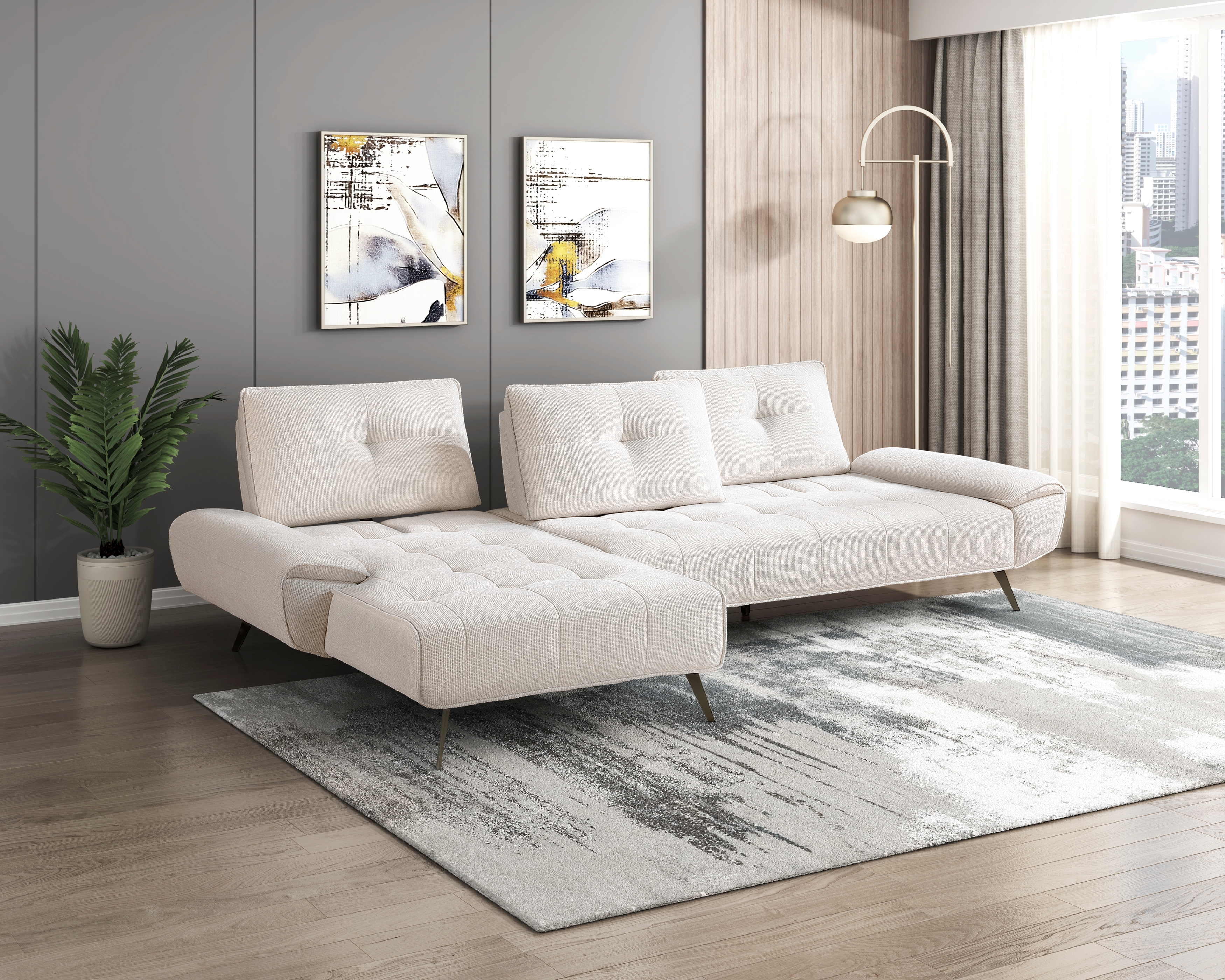 Homelegance Silva 2-Piece Sectional Sofa