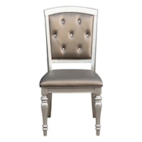 Glam Side Chair with Crystal Tufted Back