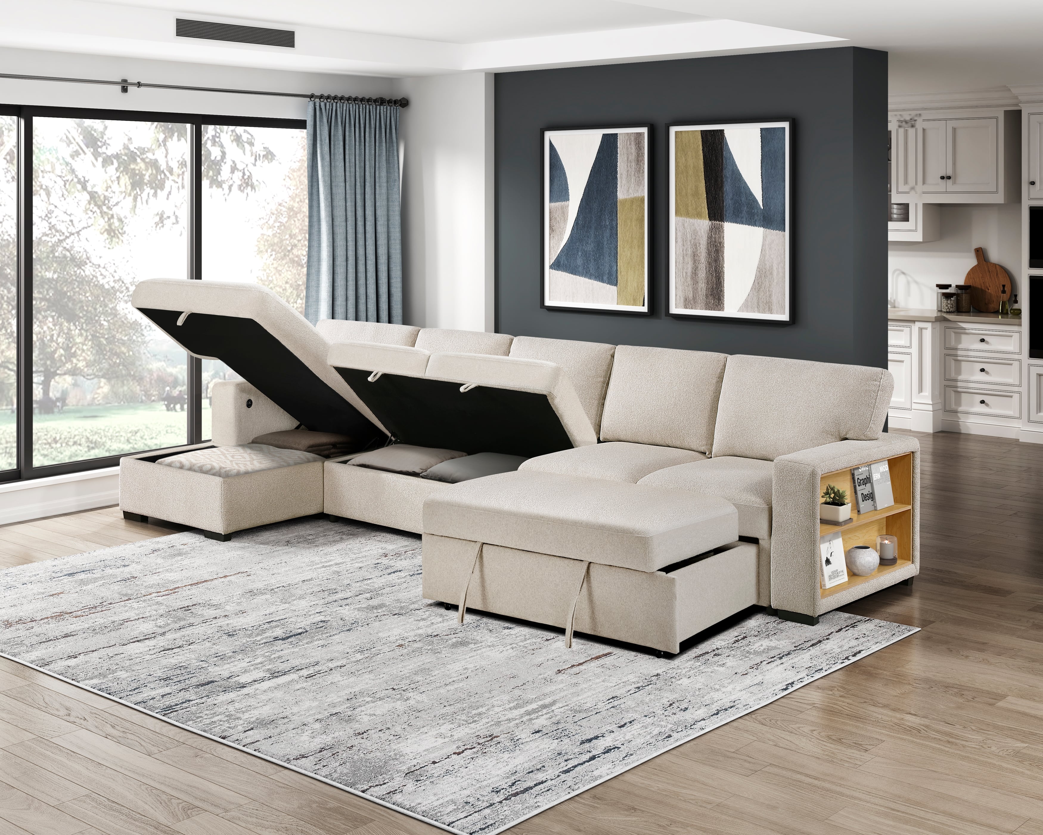 Homelegance Pompano  3-Piece Sectional Sofa