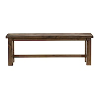 Transitional Solid Rubberwood Bench