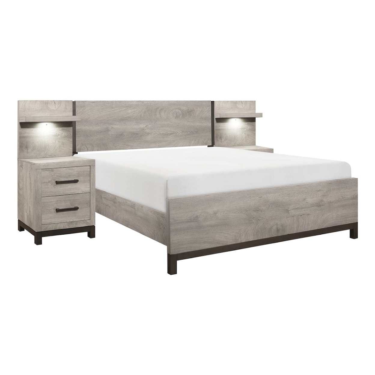 Homelegance Furniture Zephyr 5pc Set Eastern King Wall Bed (EK+2NS+2NS-P)