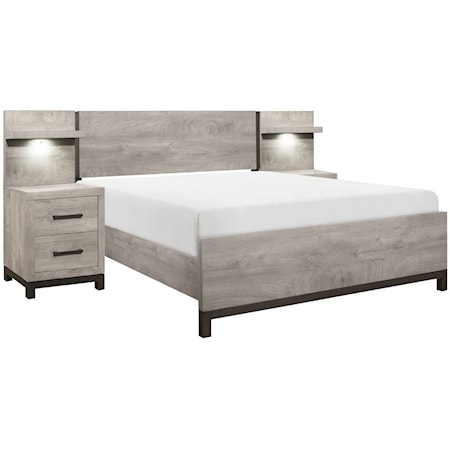 5pc Set CA King Wall Bed
