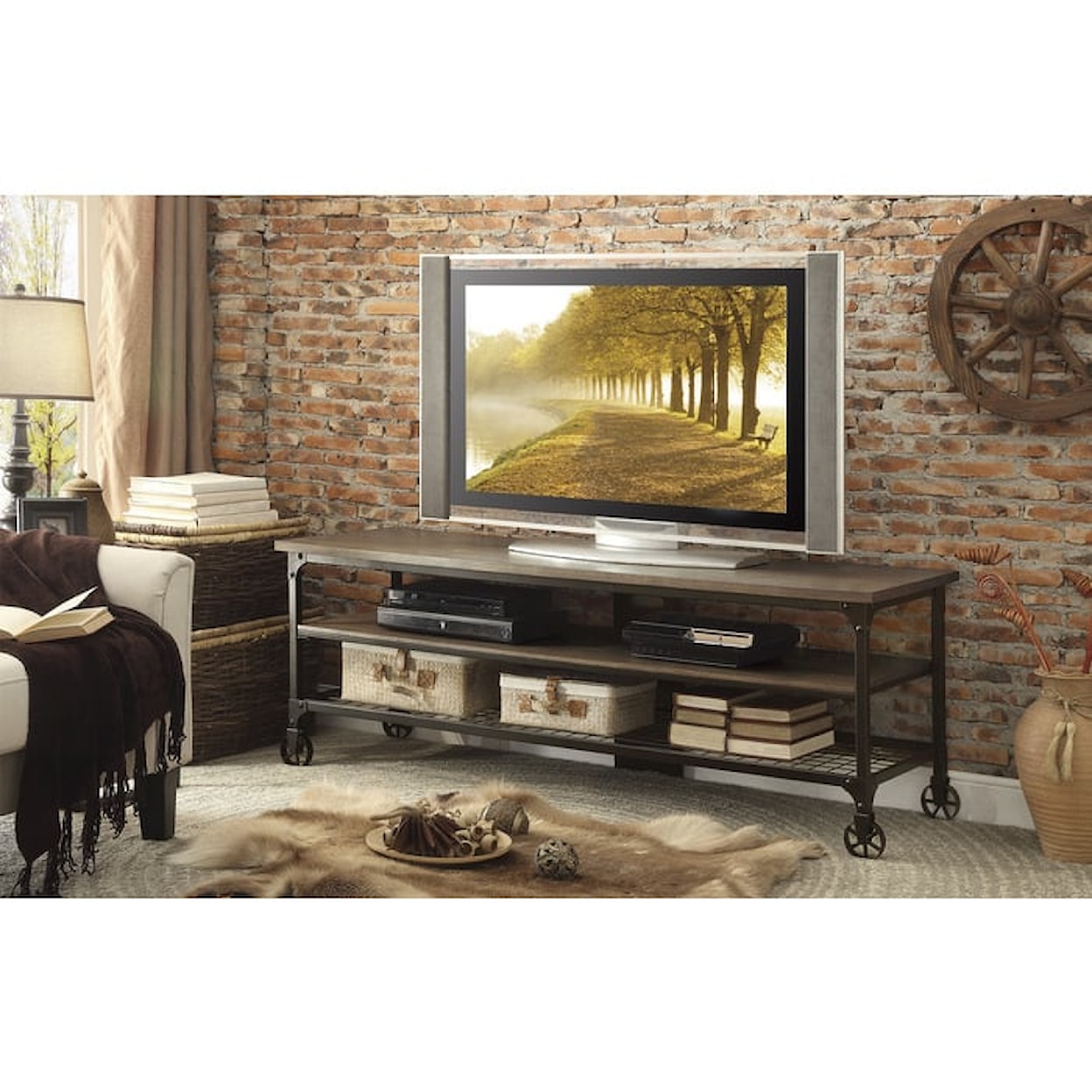 Homelegance Furniture Millwood 65" TV Stand