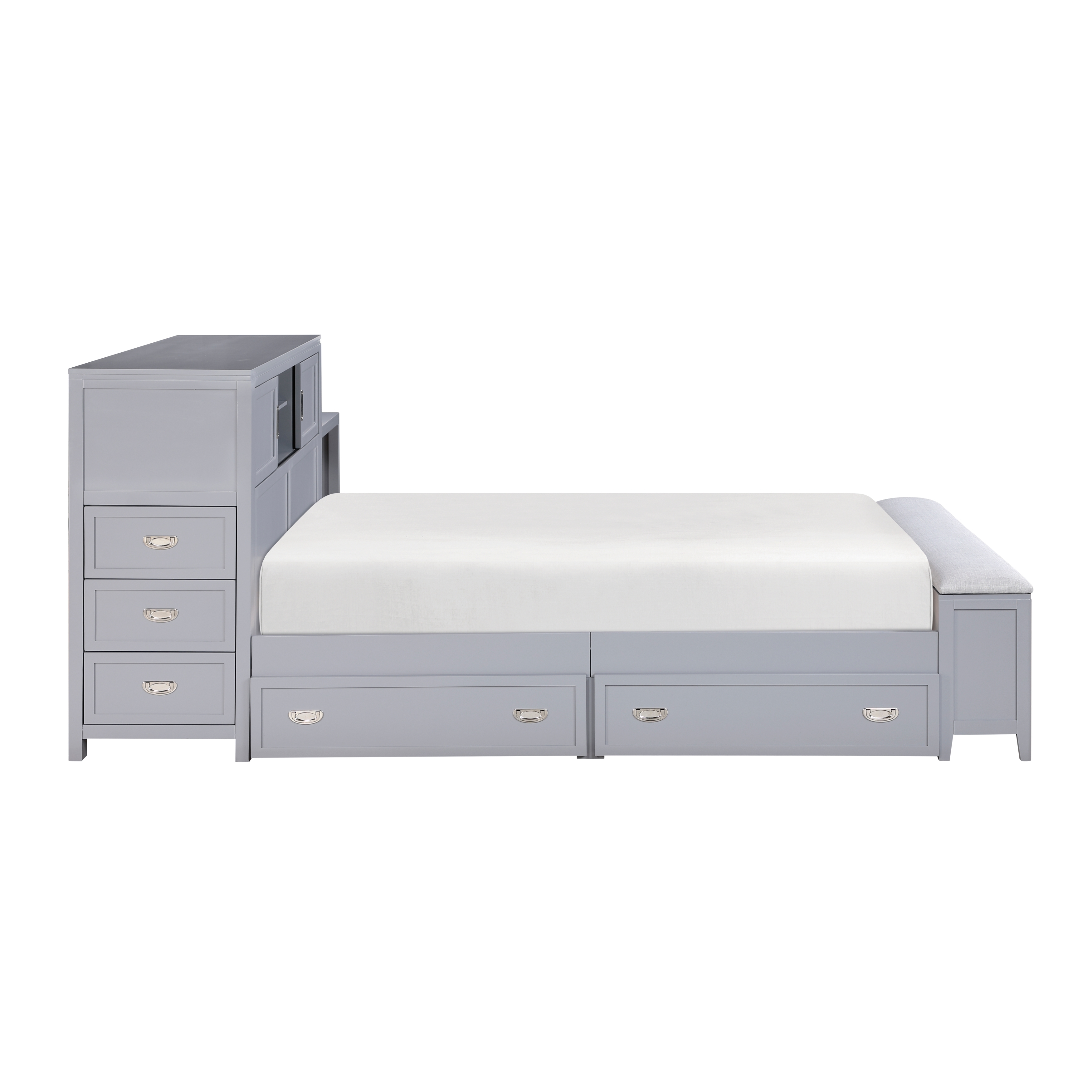 Homelegance Sloane Twin Bookcase Bed with Hidden Desk