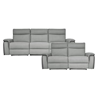 Casual 2-Piece Power Reclining Living Room Set