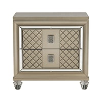 Glam 2-Drawer Nightstand