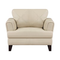 Contemporary Accent Chair with Geometric Stitching Accents