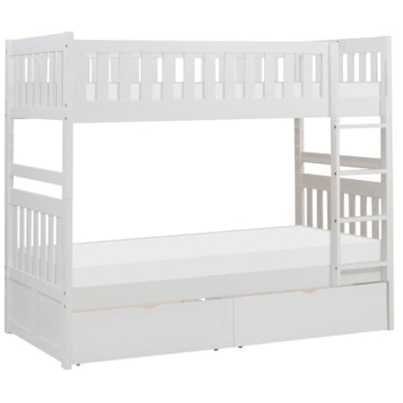 Twin/Twin Bunk Bed with Storage Boxes