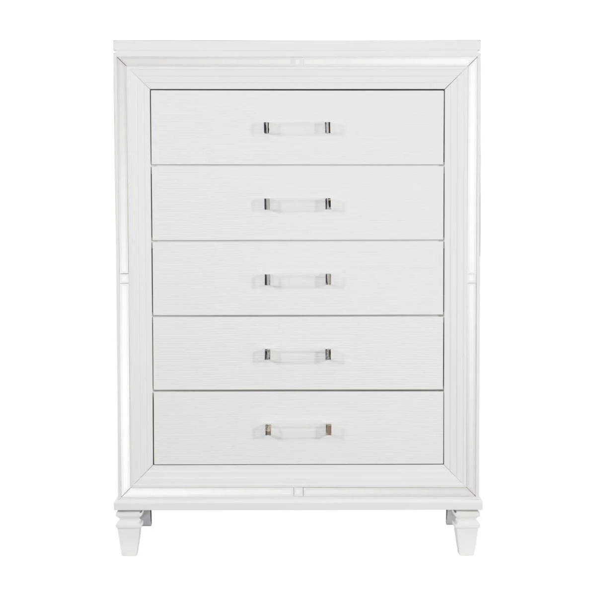 Homelegance Tamsin 1616W-9 Glam 5-Drawer Bedroom Chest with Acrylic ...