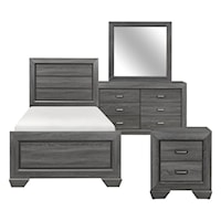 Rustic 4-Piece Twin Bedroom Set