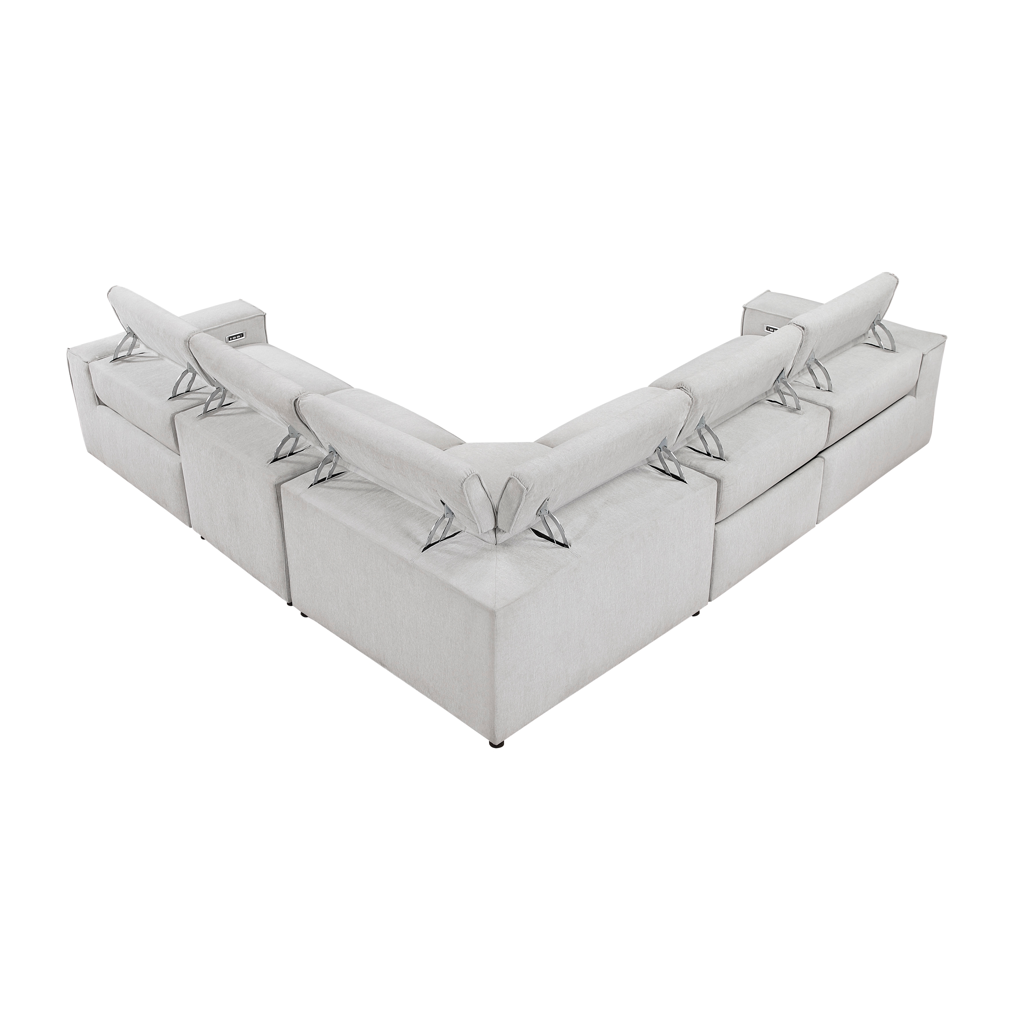 Homelegance Phoebe 5-Piece Power Reclining Sectional Sofa