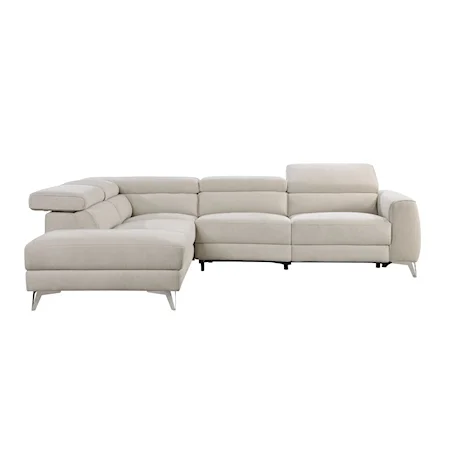 Contemporary 2-Piece Power Reclining Sectional Sofa with Left Chaise