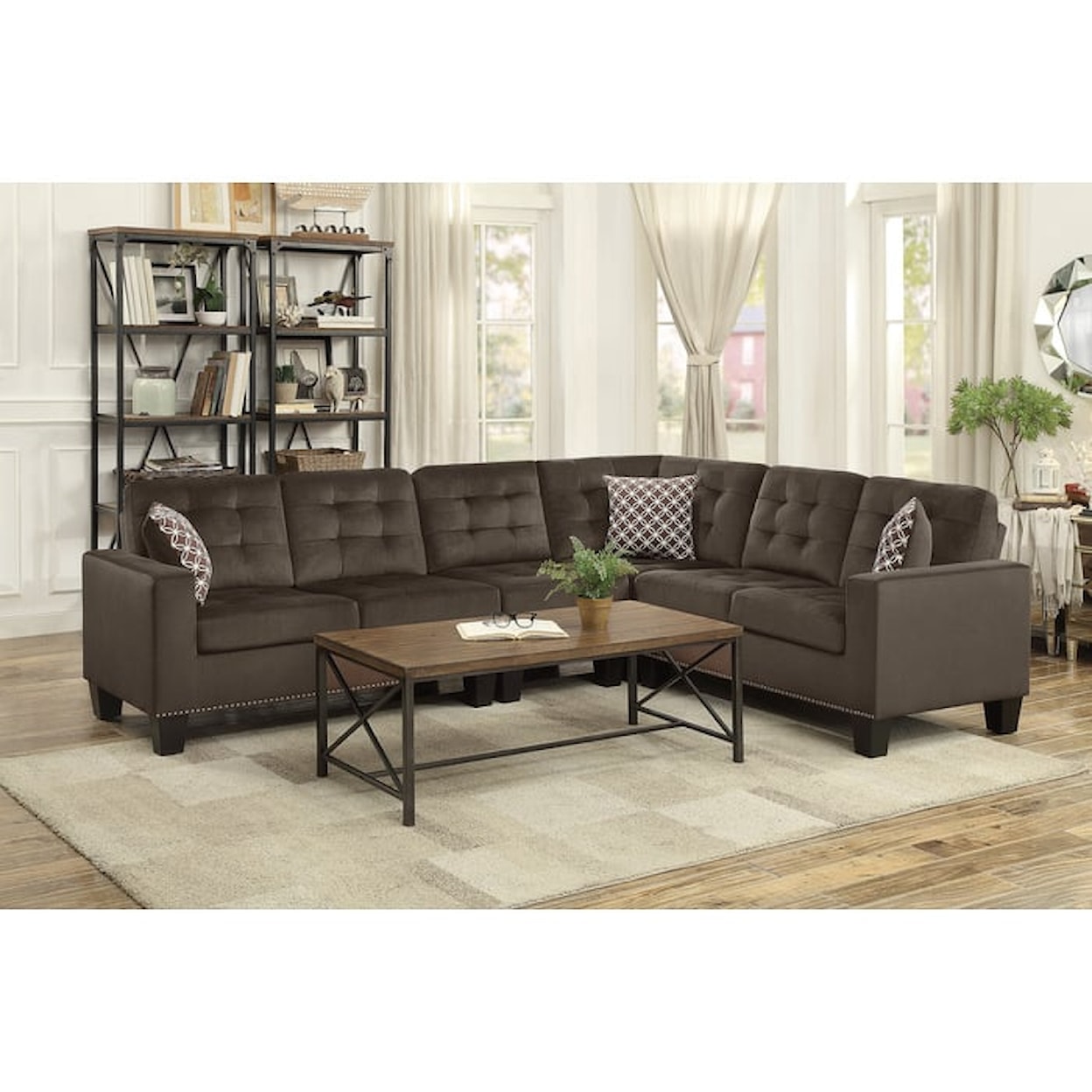 Homelegance Furniture Lantana 2-Piece Reversible Sectional