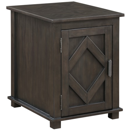 Chairside Cabinet Table w/Adj. Shelf