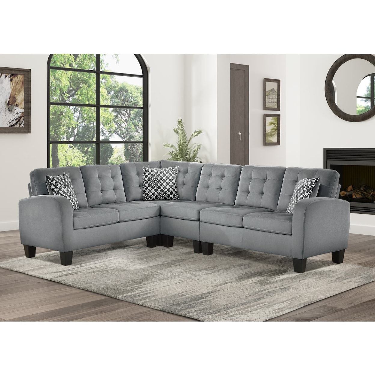 Homelegance Furniture Sinclair 2-Piece Reversible Sectional Sofa
