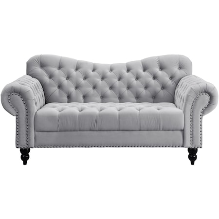 Button-Tufted Loveseat