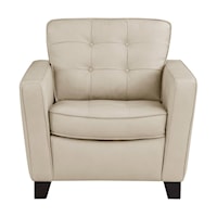 Contemporary Tufted Chair with Tapered Legs