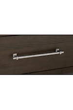 Mottled silver tone bar pulls