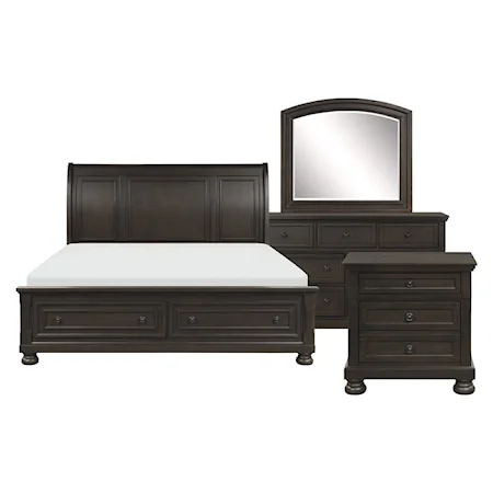 Transitional 4-Piece Queen Bedroom Set