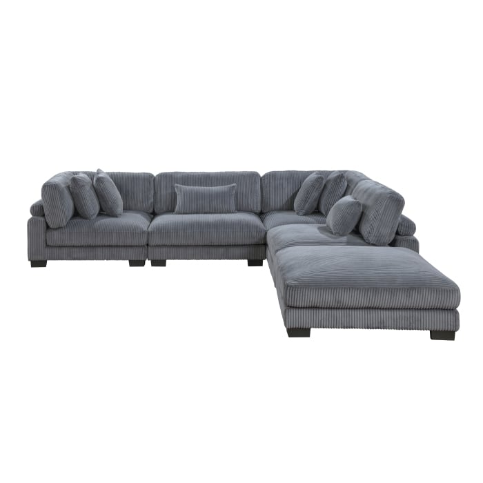 5-Piece Sectional Sofa with Ottoman