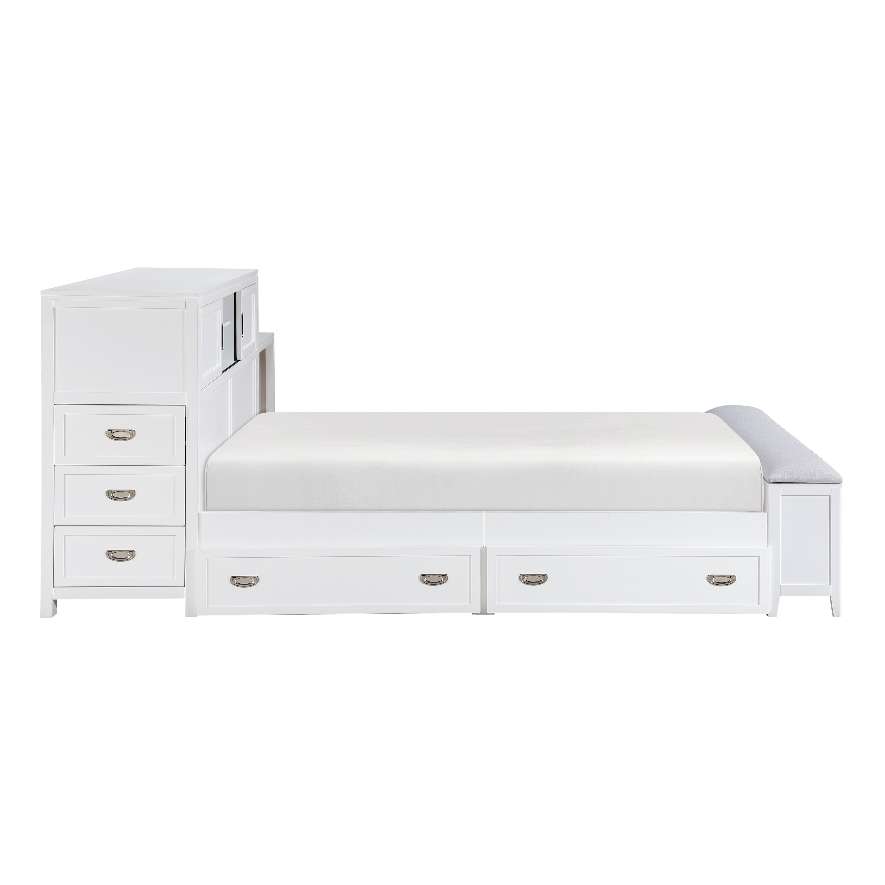 Homelegance Sloane Full Bookcase Bed with Hidden Desk