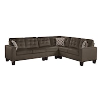 Transitional 2-Piece Reversible Sectional