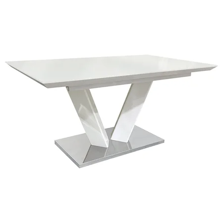 Contemporary Dining Table with Self-Storing Butterfly Extension Leaf