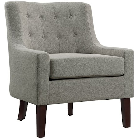 Transitional Accent Chair with Button Tufting