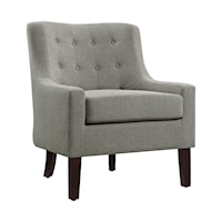 Transitional Accent Chair with Button Tufting