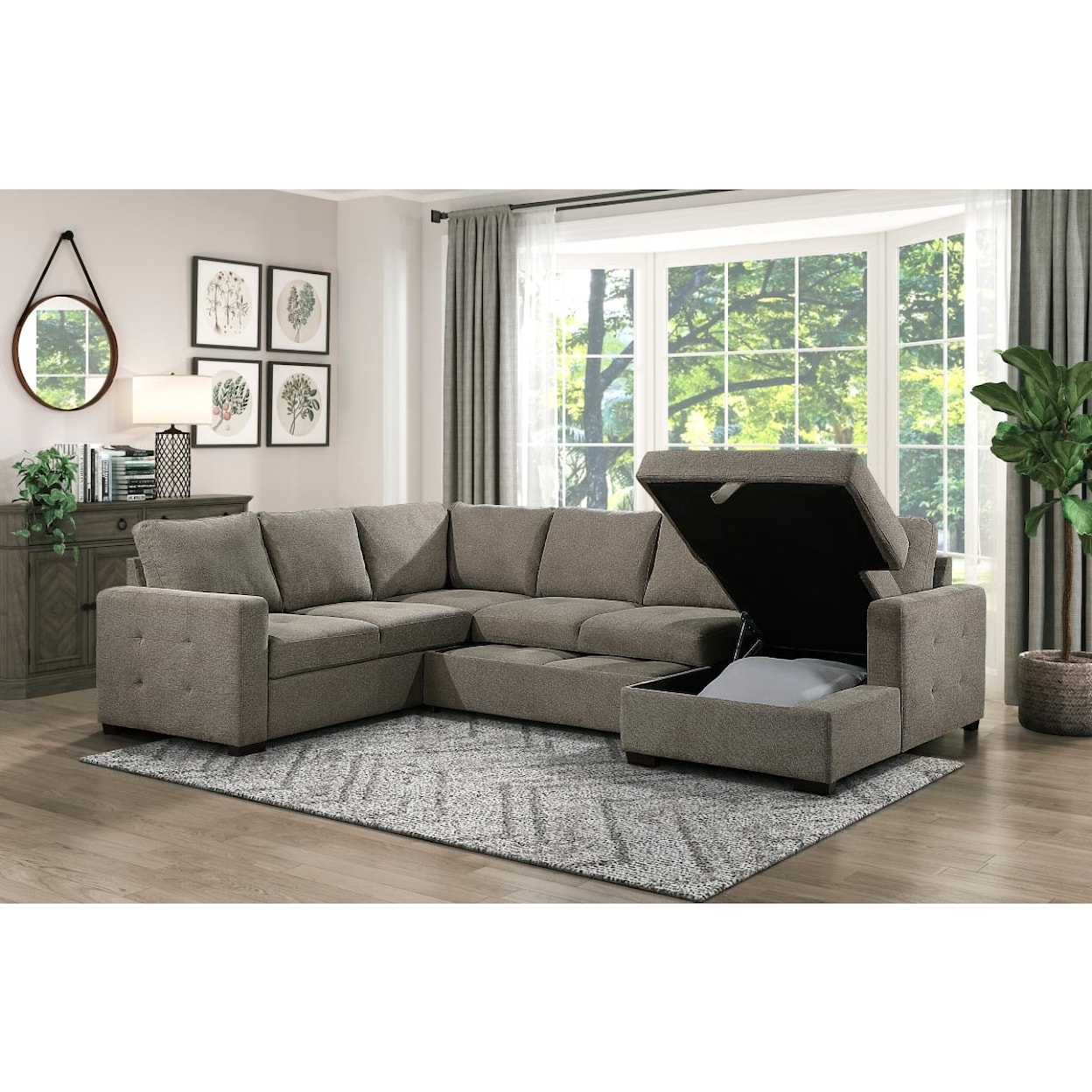 Homelegance Furniture Elton 3-Piece Sectional Sofa