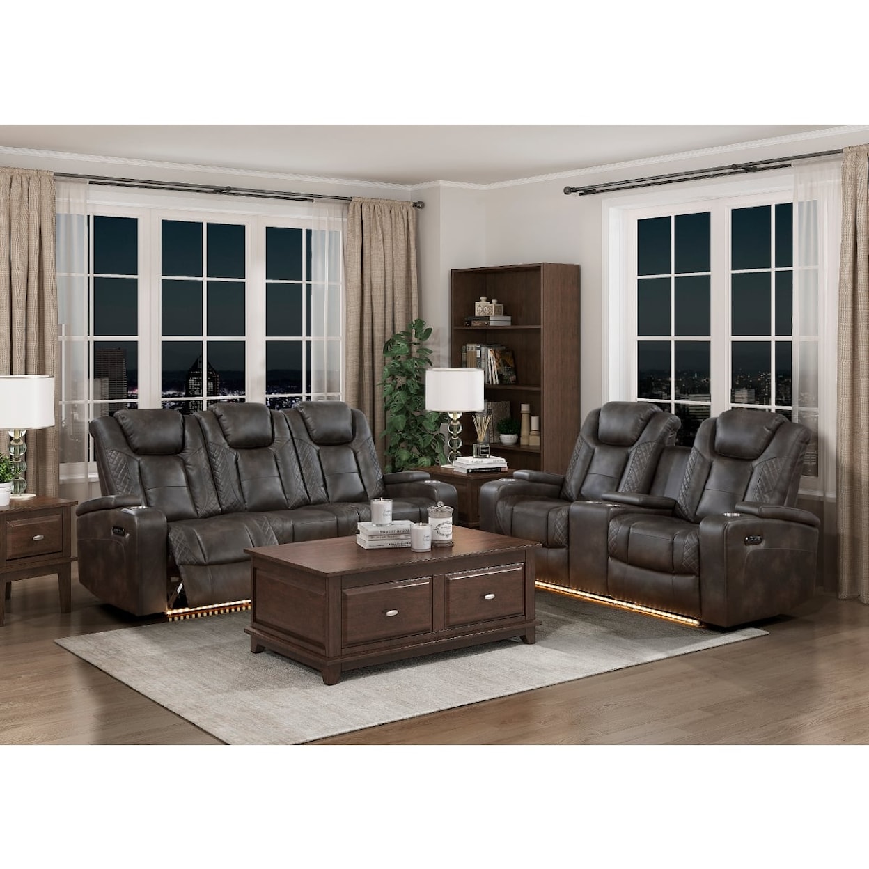 Homelegance Furniture Homelegance Double Reclining Sofa