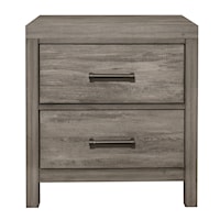 Rustic 2-Drawer Nightstand