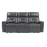 Casual Double Power Reclining Sofa with USB Ports