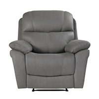 Casual Power Reclining Chair with Power Headrest and Pillow Arms
