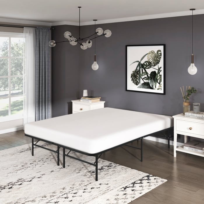 Homelegance Elevated Queen Foldable Metal Platform Bed Frame