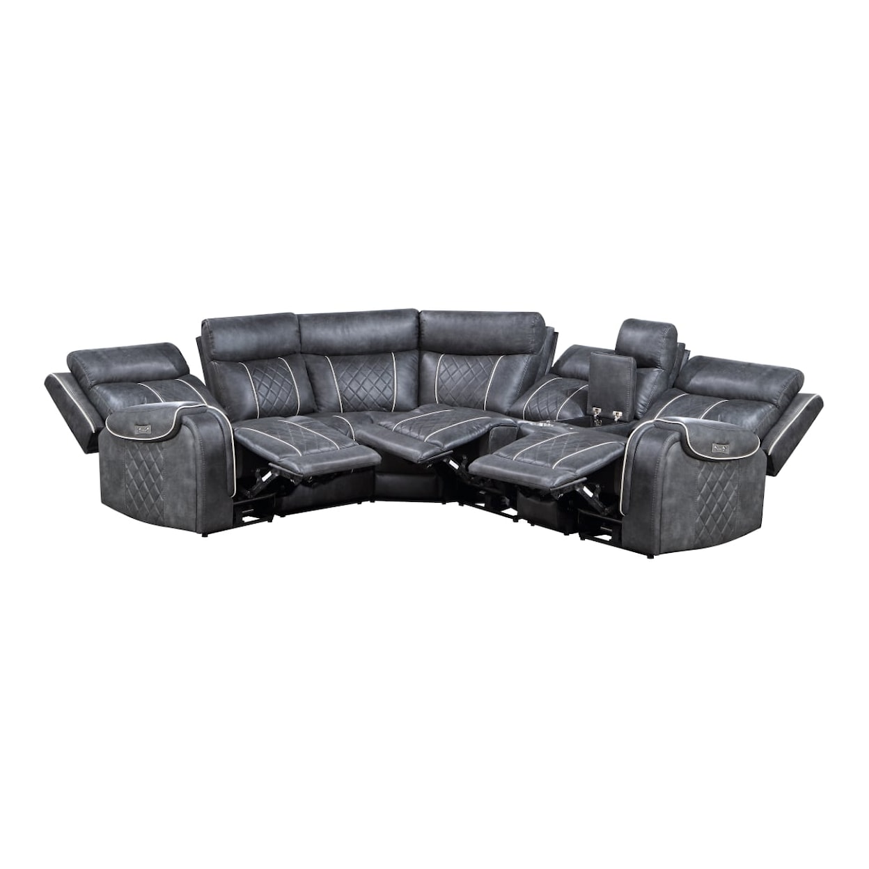 Homelegance Furniture Gabriel 6-Piece Modular Power Reclining Sectional