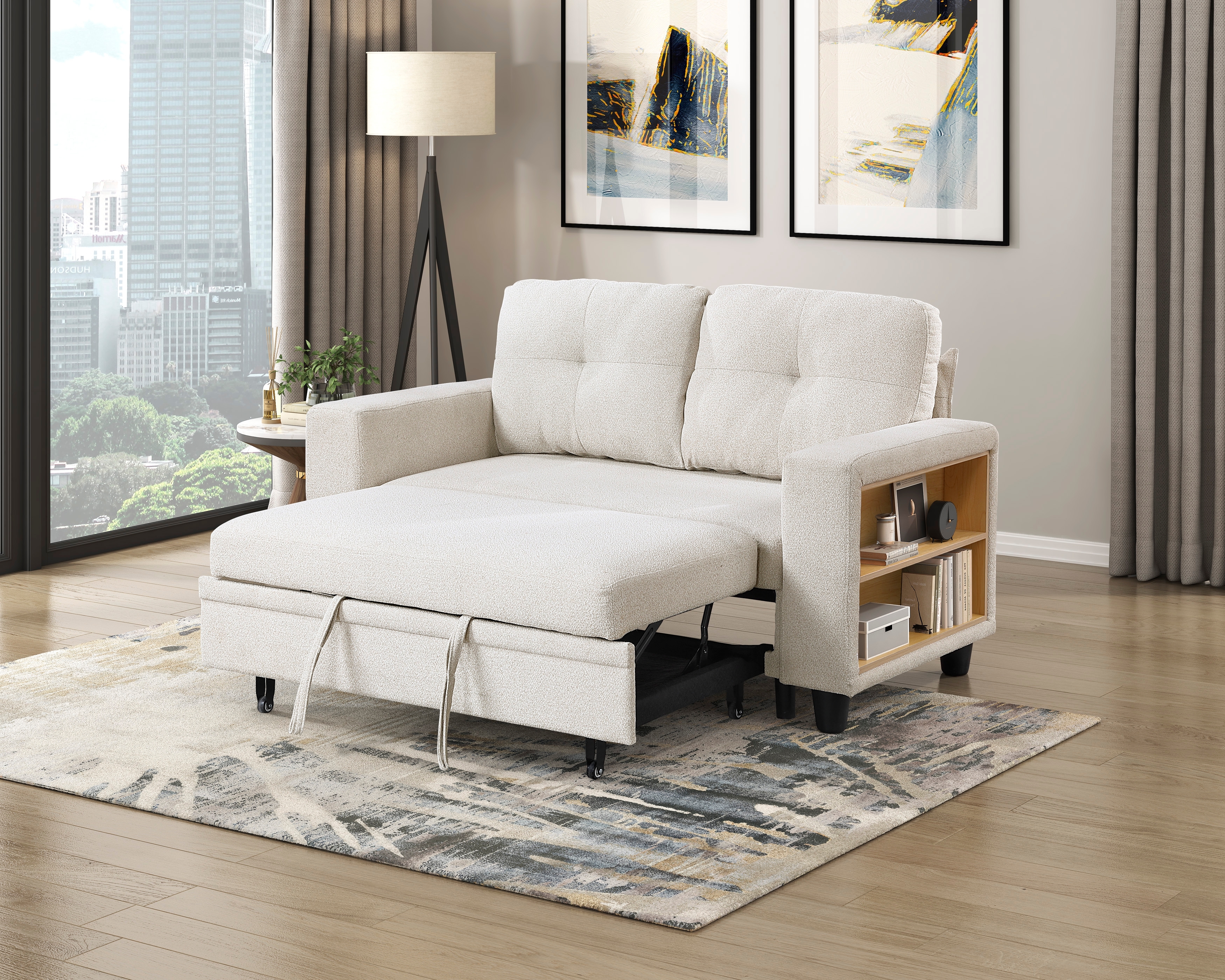 Homelegance Ansley Loveseat with Pull-Out Bed
