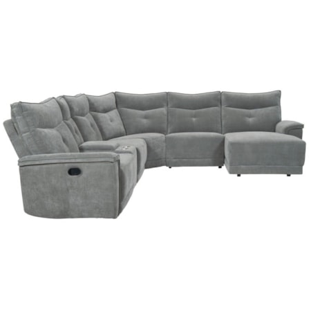 6-Piece Manual Reclining Sectional Sofa